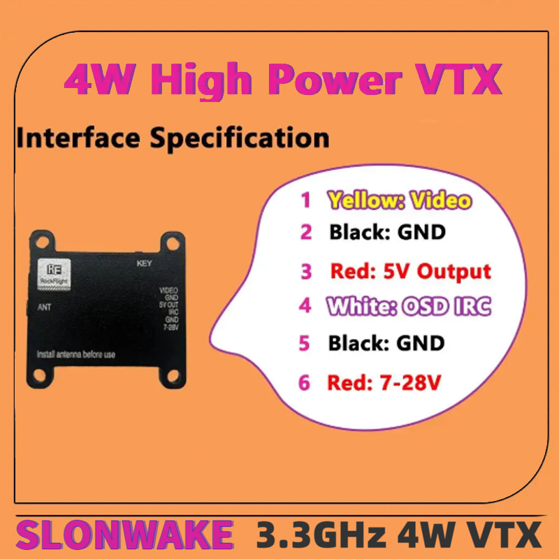 SLONWAKE FPV 3.3G 16CH 4000mW  - Fpv Drone Receiver 리뷰 및 가격