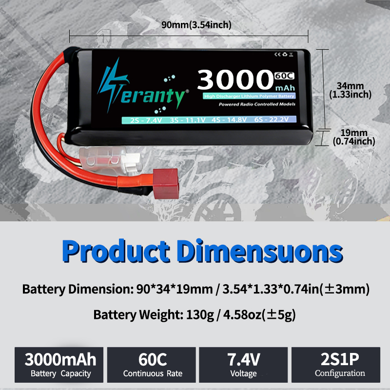 TERANTY 2S 3000mAh Lipo Batter - Fpv Drone Battery 리뷰 및 가격