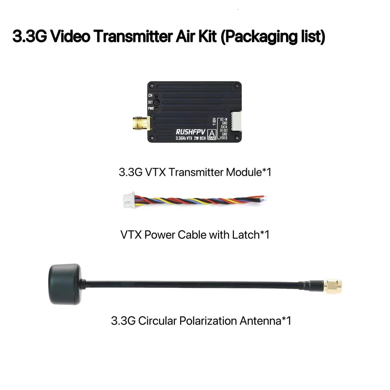 RUSHFPV 3.3G 2W VTX Transmitte - Fpv Drone Receiver 리뷰 및 가격