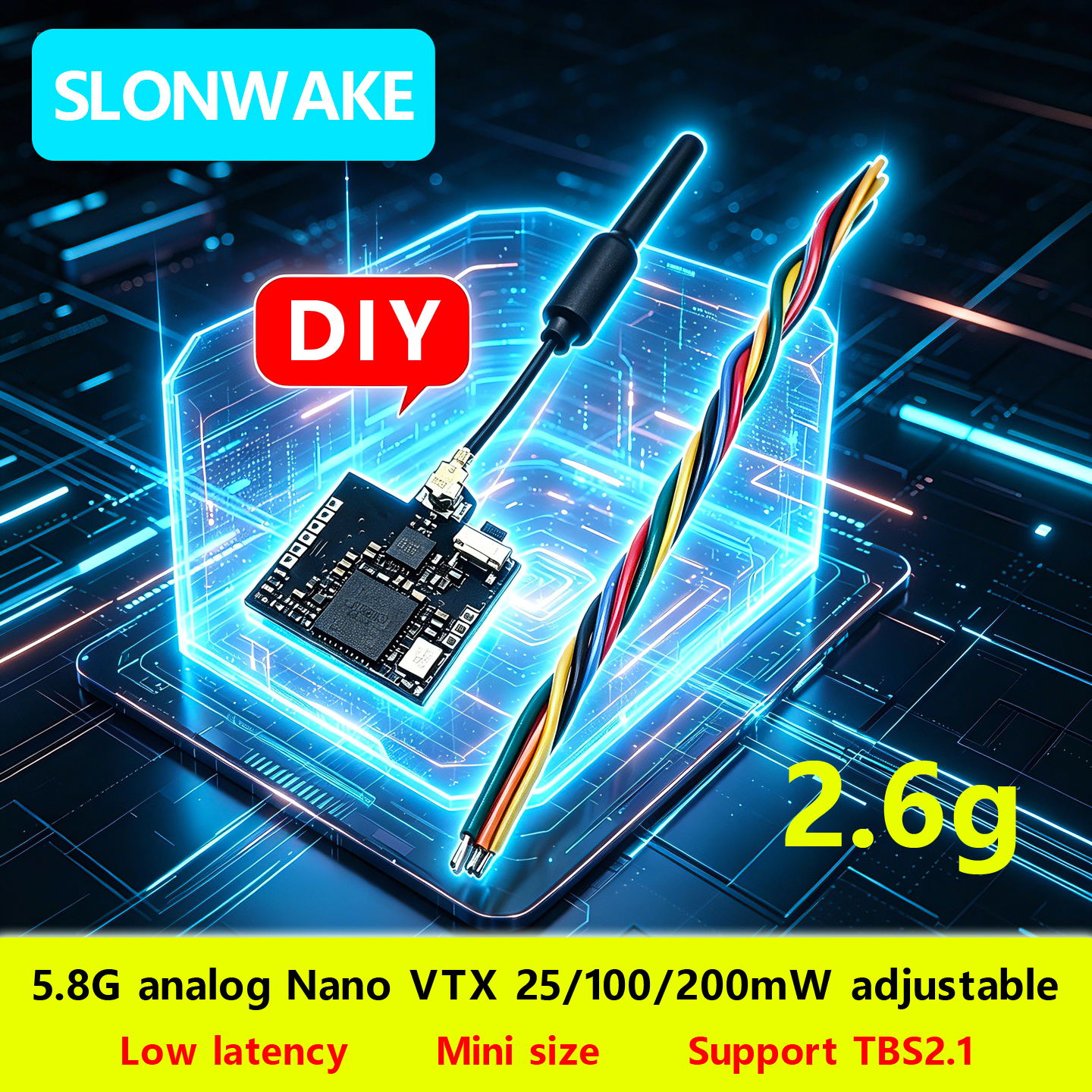 SLONWAKE Nano 5.8G 48CH 200mW  - Fpv Drone Receiver 리뷰 및 가격