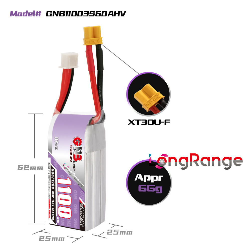 GNB 1100mAh 2S 3S 4S 6S 60C/12 - Fpv Drone Battery 리뷰 및 가격