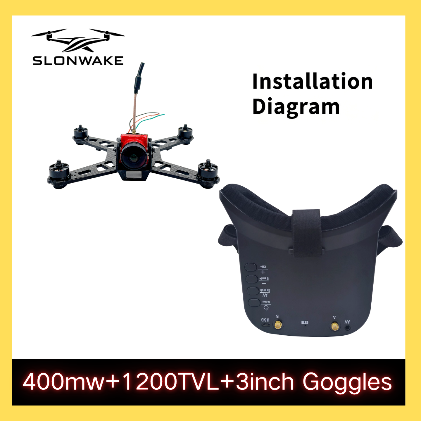 SLONWAKE 5.8G 48CH FPV 400mw V - Fpv Drone Frame 리뷰 및 가격