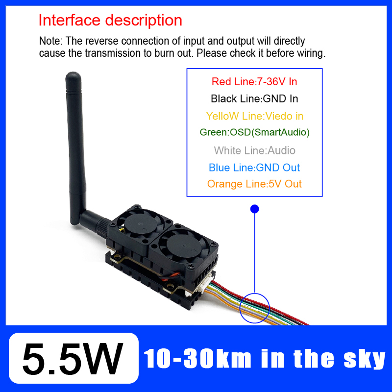 Long Range 5.8GHz 5.5W Video T - Fpv Drone Flight Controller 리뷰 및 가격